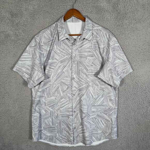 Lululemon Airing Easy Shirt Men XL Button Up Short Sleeve Stretch Performance - Picture 1 of 7